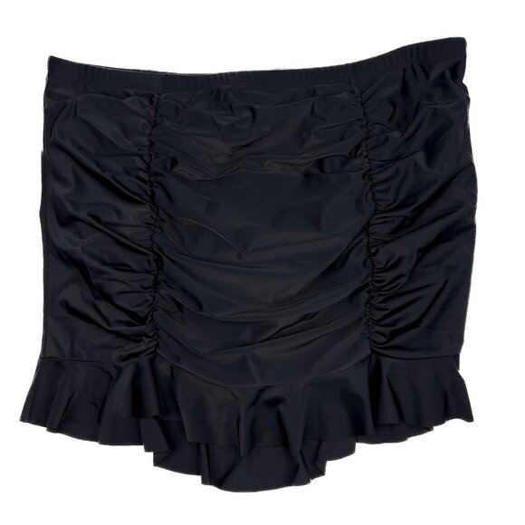 torrid High-Rise Short Ruched Swim Skirt With Brief Black Size 3 - NWOT - Picture 3 of 8